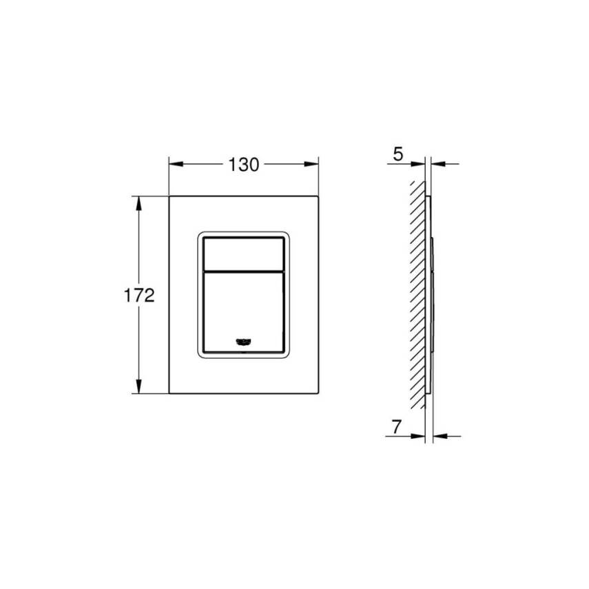 Grohe Skate Cosmopolitan S Kumanda Paneli, Parlak Altın 37535GL0 - 2