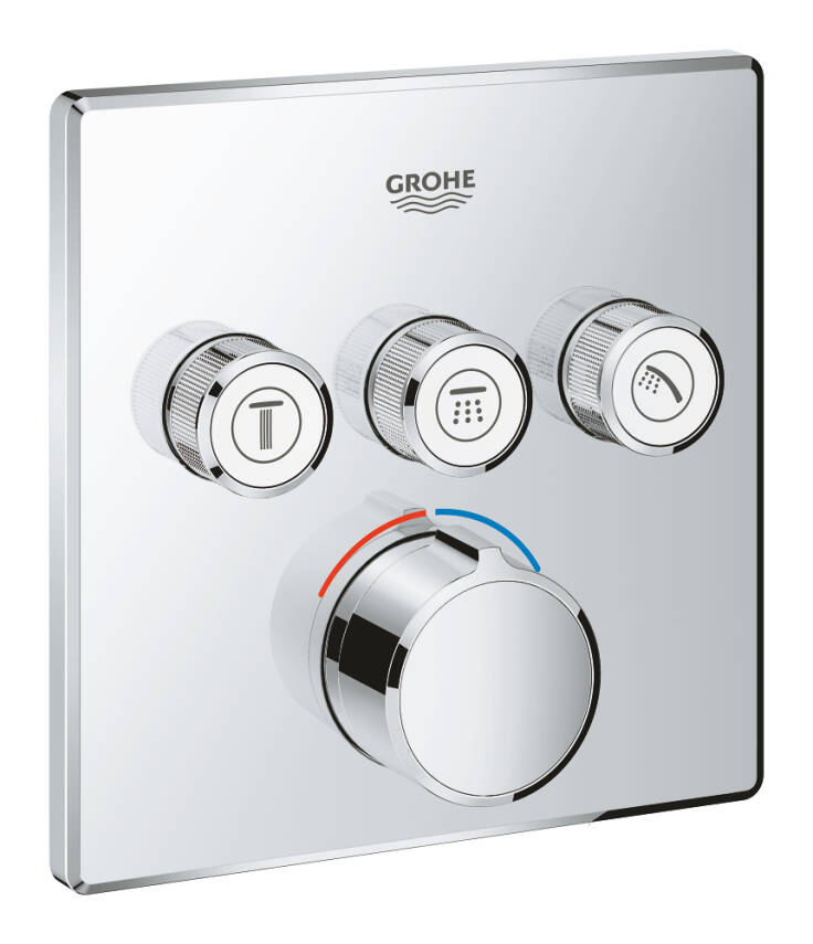 Grohe SmartControl 3 Valfli Akış Kontrollü Ankastre Duş Bataryası (Sıva Üstü Grubu) 29149000 - 1