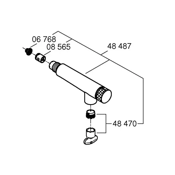 Grohe Spiralli Mutfak Bataryası El Duşu 48487000 - 2