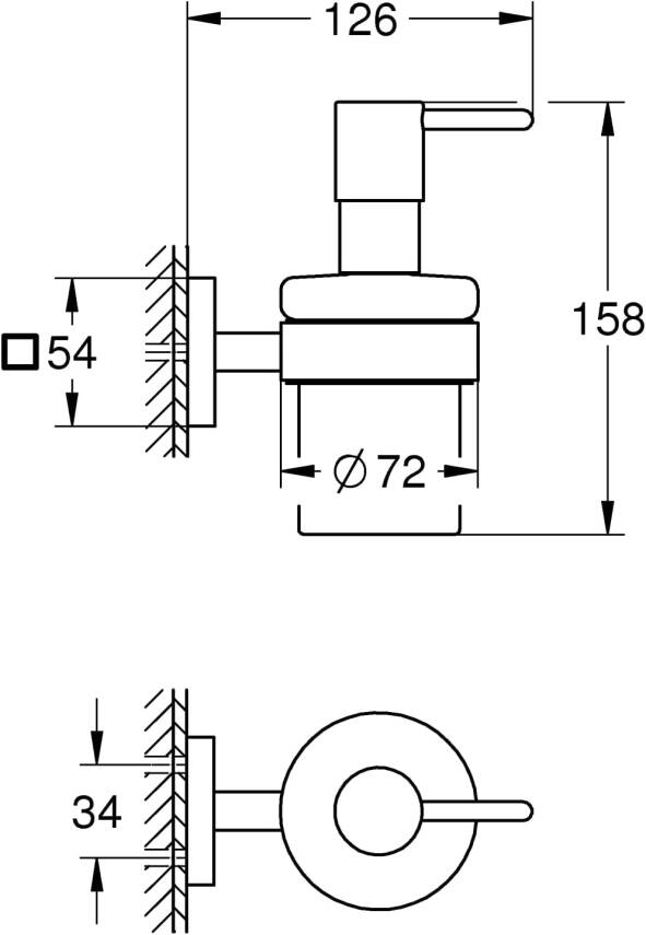 Grohe Start Cube Sıvı Sabunluk Krom 41098000 - 3