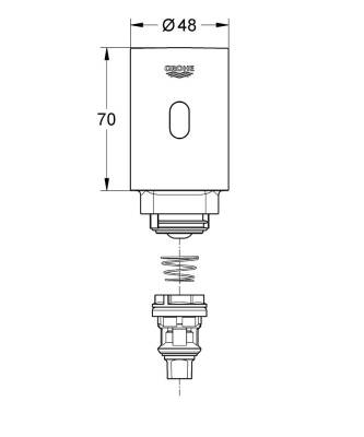 Grohe Tectron Retro-Fit Fotoselli Pisuar Kumanda Paneli Pilli 37427000 - 2
