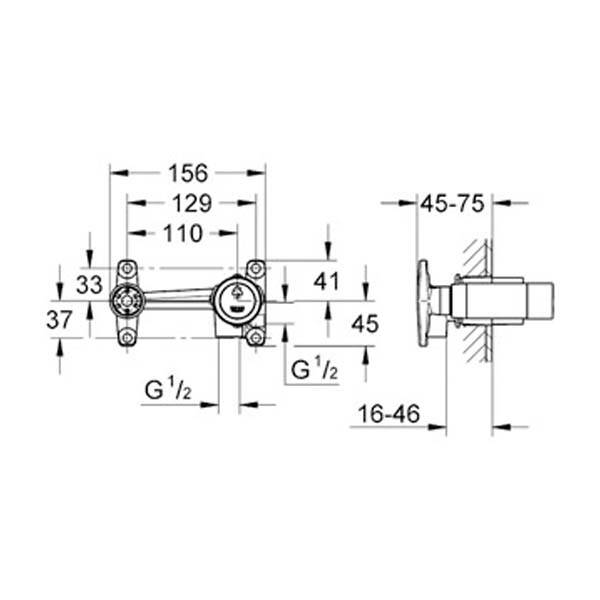 Grohe Tek Kumandalı Ankastre Lavabo Bataryası İçin İç Gövde 32635000 - 2