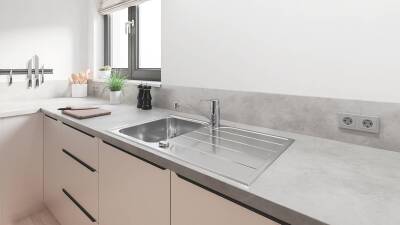 Grohe Tek Kumandalı Eviye Bataryası Krom 32891000 - 5