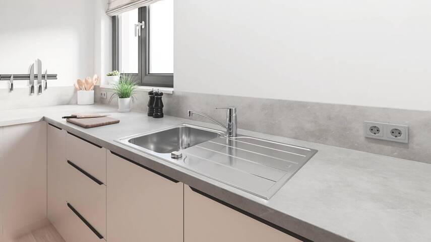 Grohe Tek Kumandalı Eviye Bataryası Krom 32891000 - 5