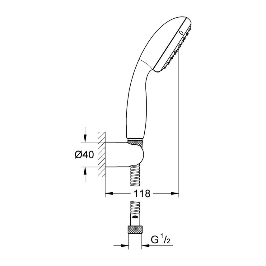 Grohe Tempesta 100 El Duş Takımı 2 Akışlı 2780310E - 2