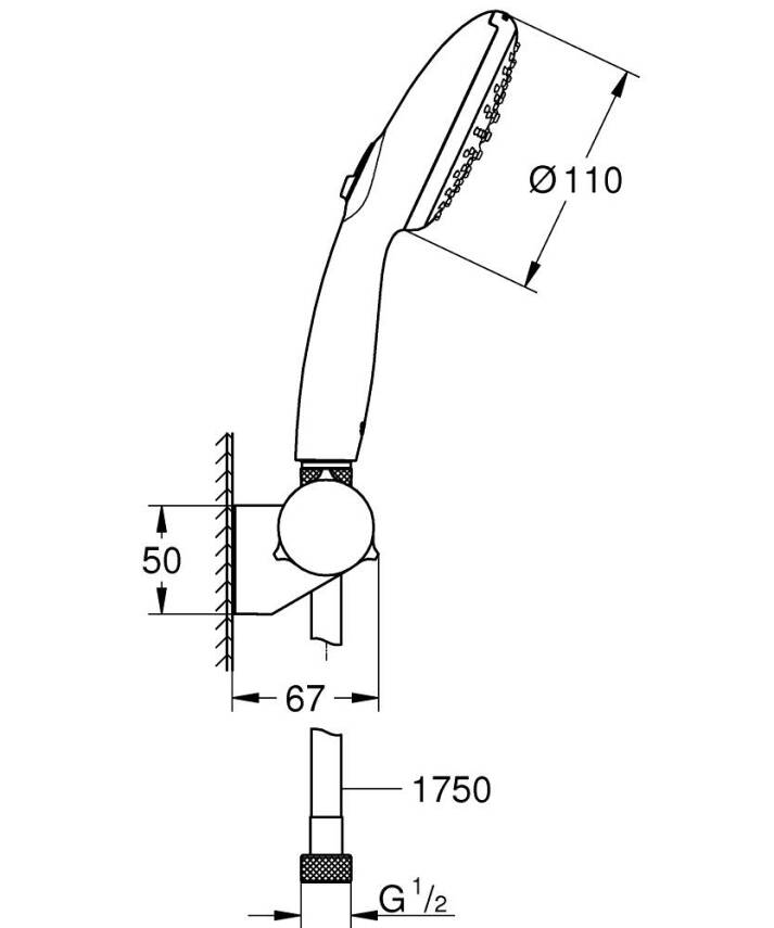 Grohe Tempesta 110 El Duş Seti 2 Akışlı 27601003 - 4