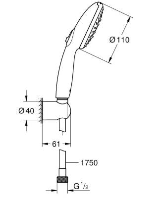 Grohe Tempesta 110 El Duş Takımı 3 Akışlı 27849003 - 4