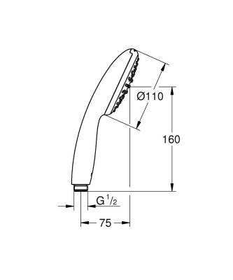 Grohe Tempesta 110 El Duşu 1 Akışlı 27923003 - 6