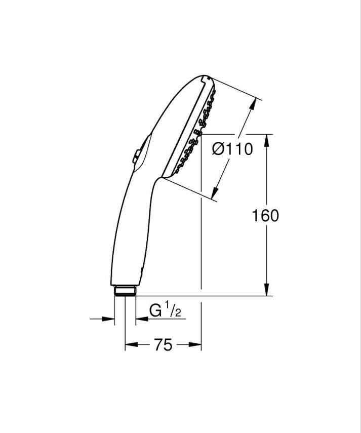 Grohe Tempesta 110 El Duşu 2 Fonksiyonlu 27597003 - 6