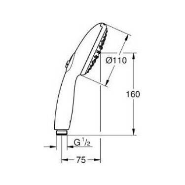 Grohe Tempesta 110 El Duşu 2 Fonksiyonlu Krom 2759730E - 4