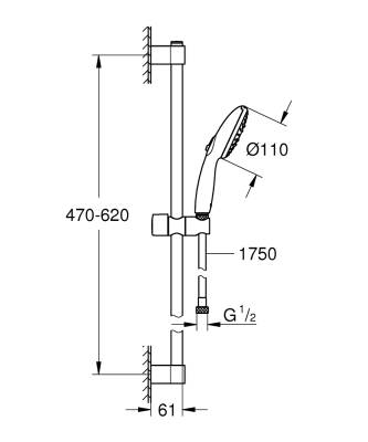 Grohe Tempesta 110 Sürgülü Duş Seti 3 Fonksiyonlu 27644003 - 4