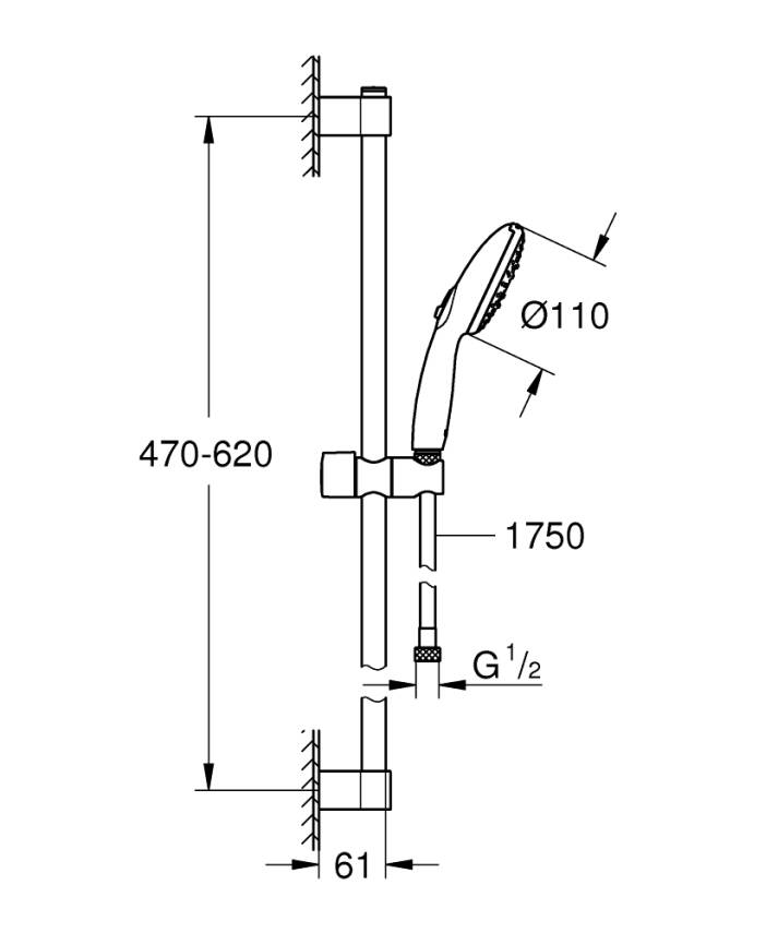 Grohe Tempesta 110 Sürgülü Duş Seti 3 Fonksiyonlu 27644003 - 4