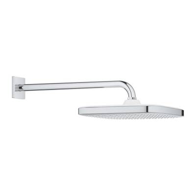 Grohe Tempesta 250 Kare Tepe Duşu Tek Akışlı, 25 cm (Duvardan Dirsek Dahil) Krom-Beyaz 26687000 - 1