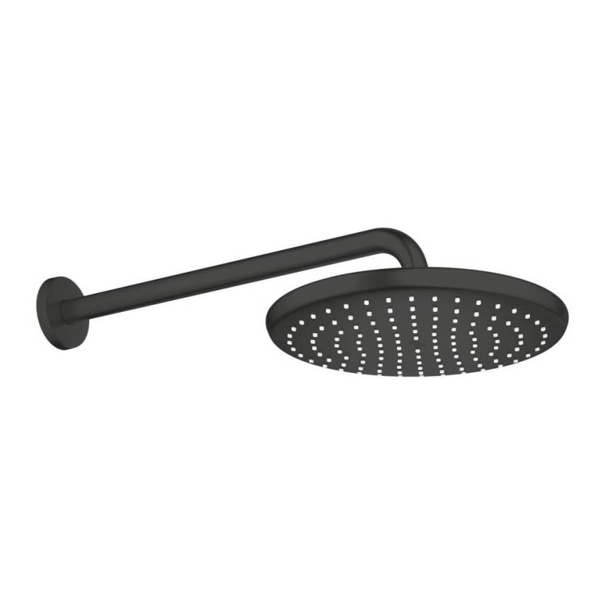 Grohe Tempesta 250 Yuvarlak Tepe Duşu Tek Akışlı 25 cm (Duvardan Dirsek Dahil) Mat Siyah 266682430 - 2