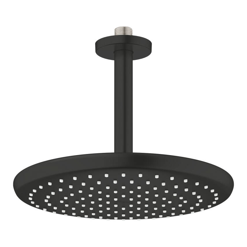 Grohe Tempesta 250 Yuvarlak Tepe Duşu Tek Akışlı 25 cm (Tavandan Dirsek Dahil) Mat Siyah 266692430 - 2