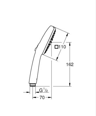 Grohe Tempesta Cube 110 El Duşu 2 Akışlı Mat Siyah 267462433 - 6