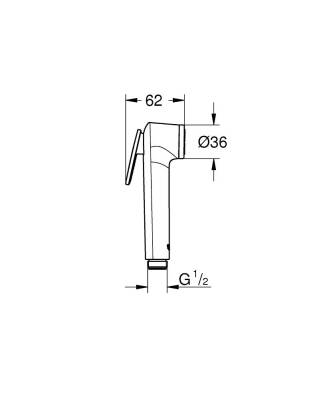 Grohe Tempesta F Taharet Spreyi 30 El Duşu 1 Akışlı Krom 27512001 - 2
