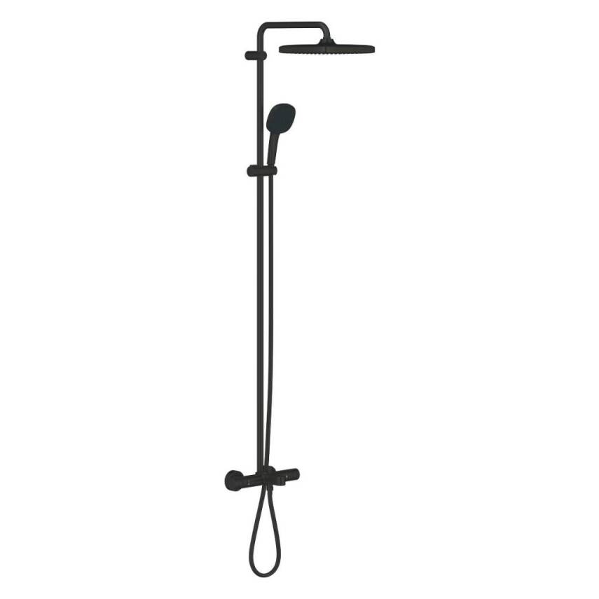 Grohe Tempesta System 250 Cube Duvara Monte Termostatik Banyo Bataryalı Duş Kolonu Mat Siyah 266912431 - 1