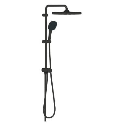 Grohe Tempesta System 250 Cube Kare Duş Başlıklı Duvara Monte Duş Sistemi Mat Siyah 269772431 - 1
