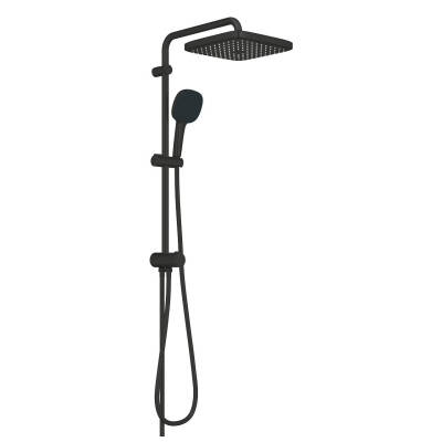 Grohe Tempesta System 250 Cube Kare Duş Başlıklı Duvara Monte Duş Sistemi Mat Siyah 269772431 - 2