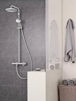 Grohe Tempesta System 250 Duvara Monte Duş Sistemi Yön Değiştiricili Krom-Beyaz 26675000 - 4
