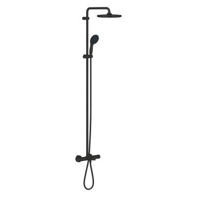 Grohe Tempesta System 250 Termostatik Banyo Bataryalı Duş Kolonu, Mat Siyah 266722431 - 1
