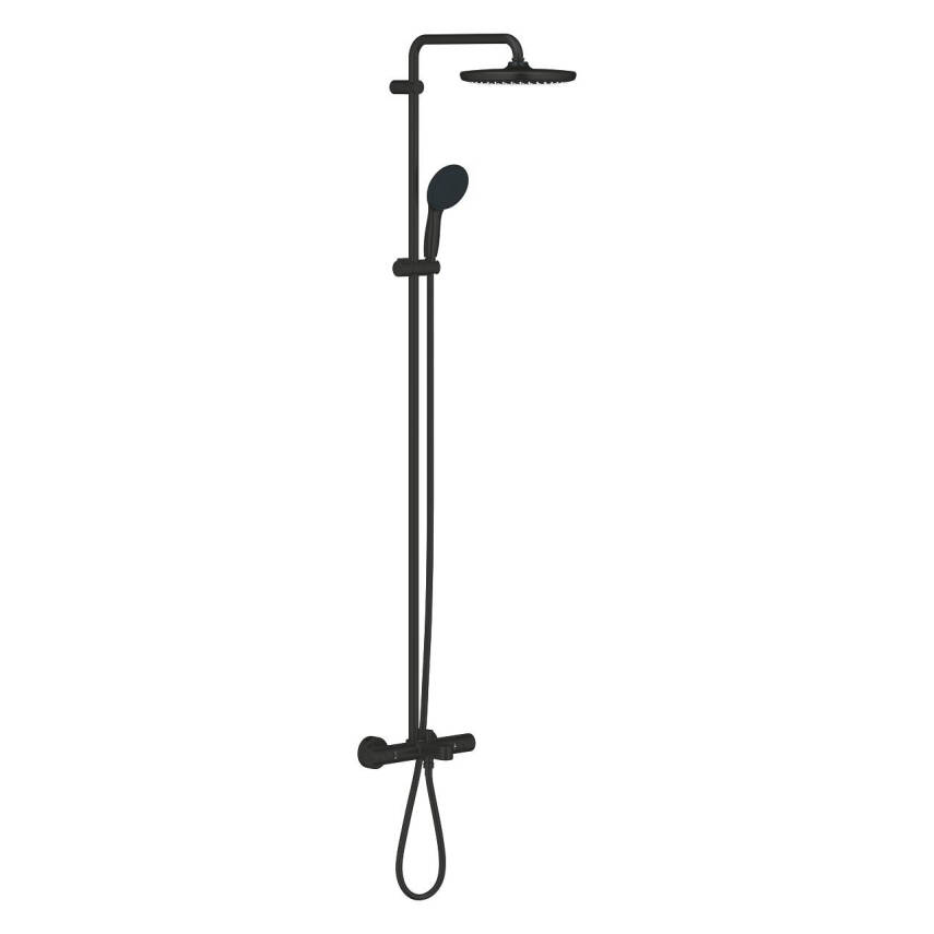 Grohe Tempesta System 250 Termostatik Banyo Bataryalı Duş Kolonu, Mat Siyah 266722431 - 1