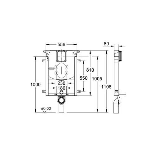 Grohe Uniset Gömme Rezervuar, İnce 38729000 - 2