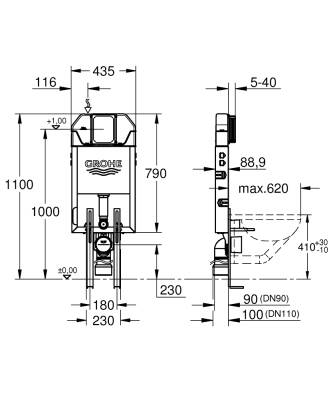 Grohe Uniset Gömme Rezervuar İnce (Ayak Seti Dahil) 39840000 - 4