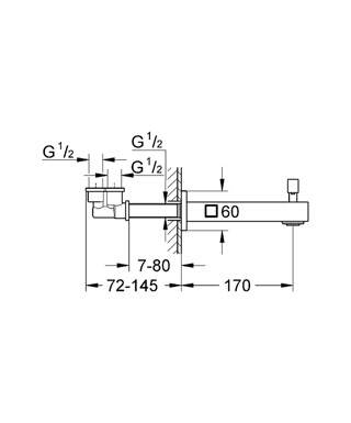 Grohe Eurocube Çıkış Ucu Krom 13304000 - 2