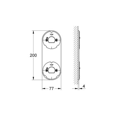 Grohe Dijital Puk Ve Yön Değiştirici İçin Montaj Plakası 40479000 - 2
