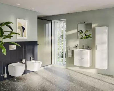 Vitra Banyo Dolabı Seti, Çekmeceli, 60 Cm, Parlak Beyaz 75021 - 3