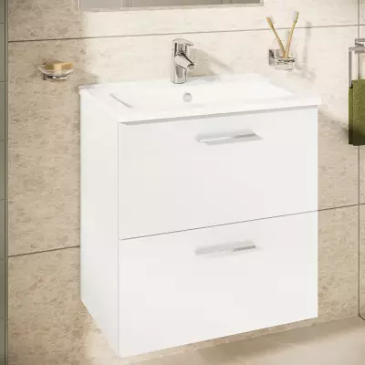 Vitra Banyo Dolabı Seti, Çekmeceli, 60 Cm, Parlak Beyaz 75021 - 5