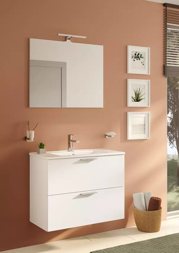 Vitra Banyo Dolabı Seti, Çekmeceli, 80 Cm, Parlak Beyaz 75024 - 3