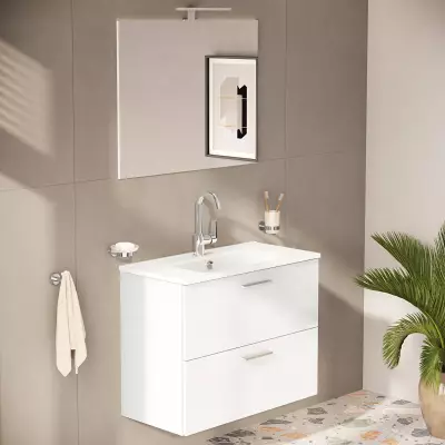 Vitra Banyo Dolabı Seti, Çekmeceli, 80 Cm, Parlak Beyaz 75024 - 4