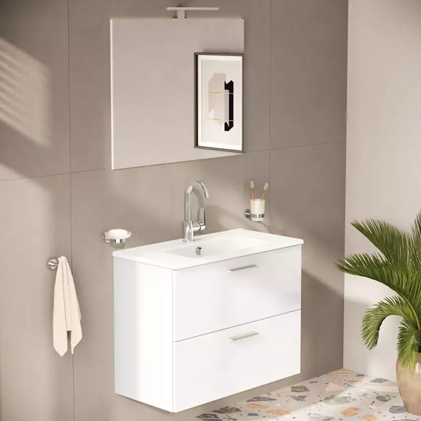 Vitra Banyo Dolabı Seti, Çekmeceli, 80 Cm, Parlak Beyaz 75024 - 4