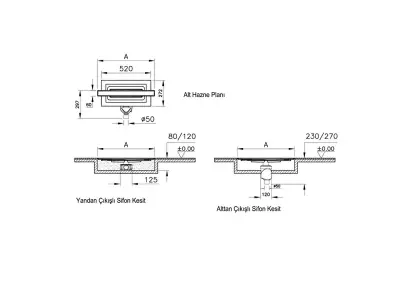 VitrA Eco-Flow DK100 60cm Duş Kanalı 59980480000 - 2