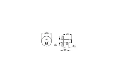 Vitra Origin Ankastre El Duşu Çıkışı Krom A42625 - 2