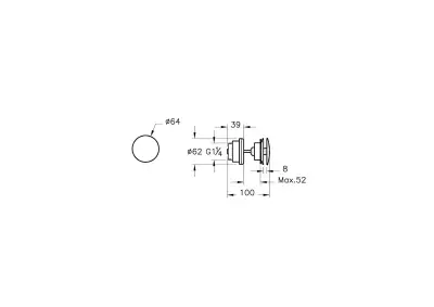 Vitra Origin Classic Lavabo Yuvarlak Süzgeci Universal (Sabit), Krom - 2