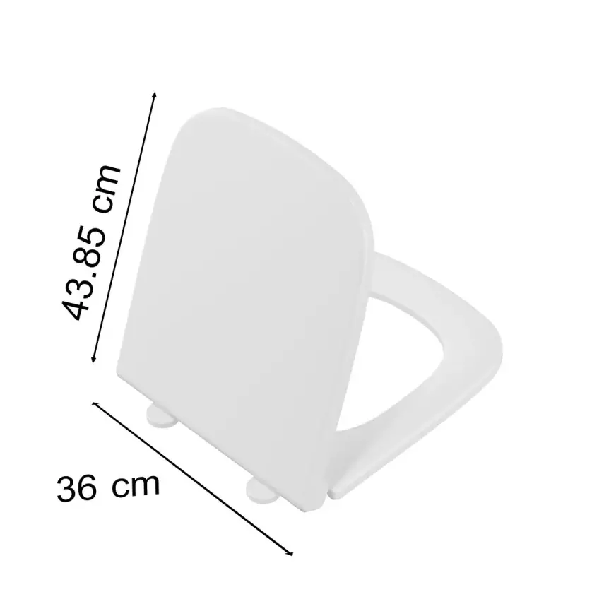 VitrA S20 Klozet Kapağı Üstten Sıkmalı Yavaş Kapanır, Plastik Menteşeli, Beyaz 147-003-909 - 4