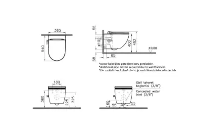 VitrA Sento Rim-ex Asma Klozet Beyaz 7748B003-0559 - 2